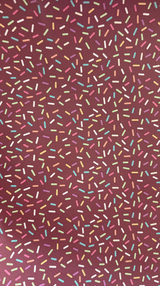 Chocolate Sprinkles Faux Leather Sheets