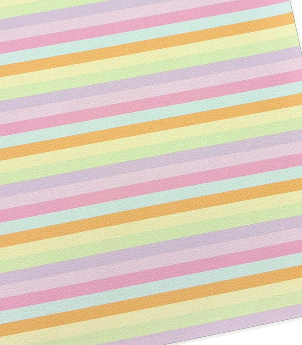 Pastel Stripes Faux Leather Sheets