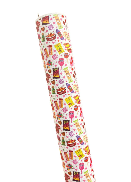 Mexican Snacks Faux Leather Sheets