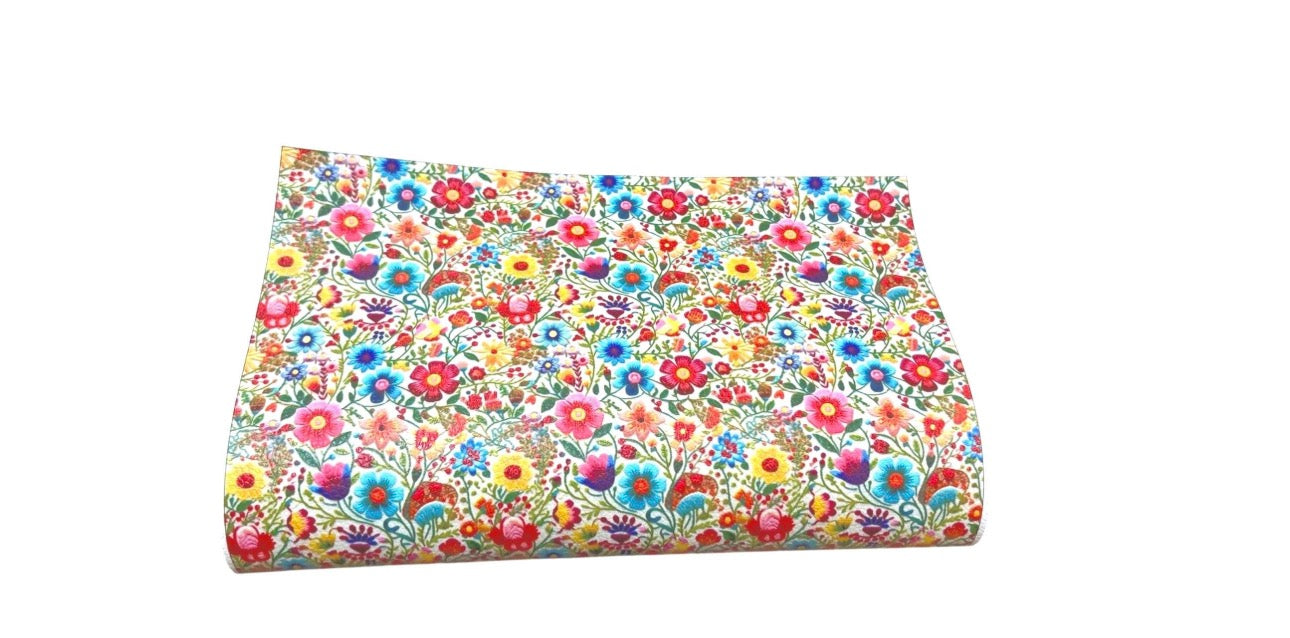 Floral Faux Leather Sheets