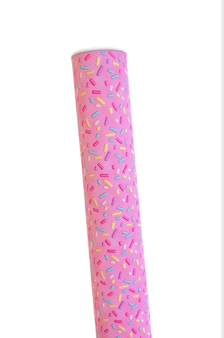 Strawberry Sprinkles Faux Leather Sheets