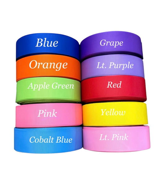 5 yards-Solid 1.5” inch grosgrain ribbon