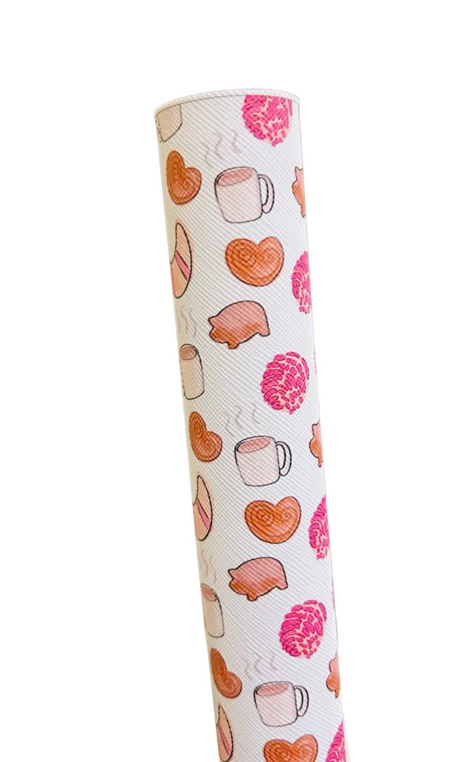 Pan dulce y cafe faux leather sheets