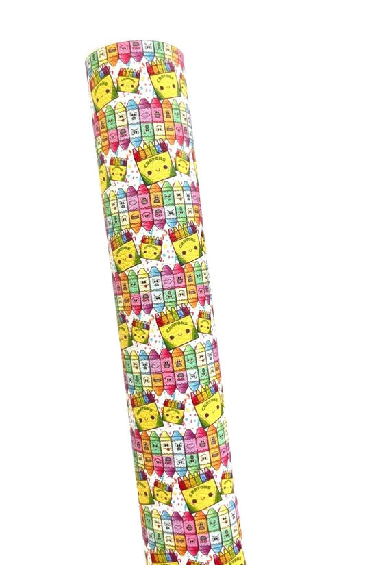 Crayons Faux Leather Sheets
