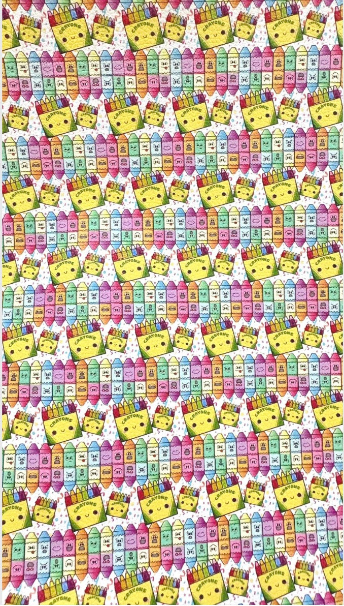 Crayons Faux Leather Sheets