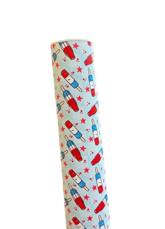 4th of July Rockets Faux Leather Sheets