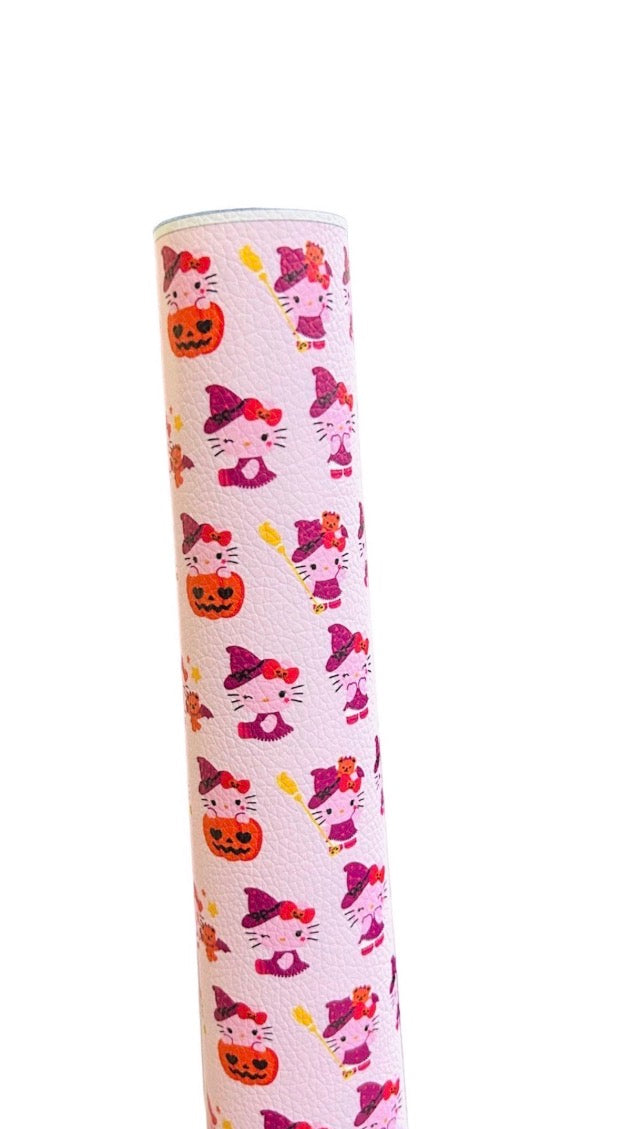 Halloween Kitty Faux Leather Sheets