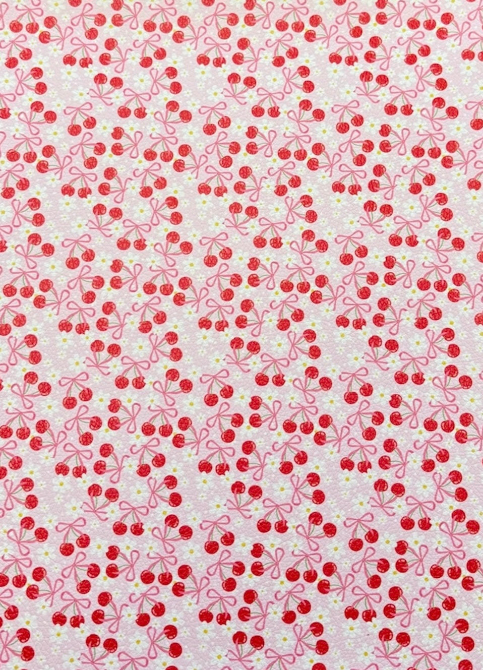 Coquette Cherries Faux Leather Sheets