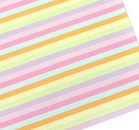 Pastel Stripes Faux Leather Sheets