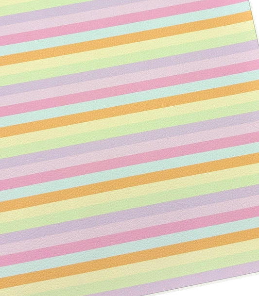 Pastel Stripes Faux Leather Sheets