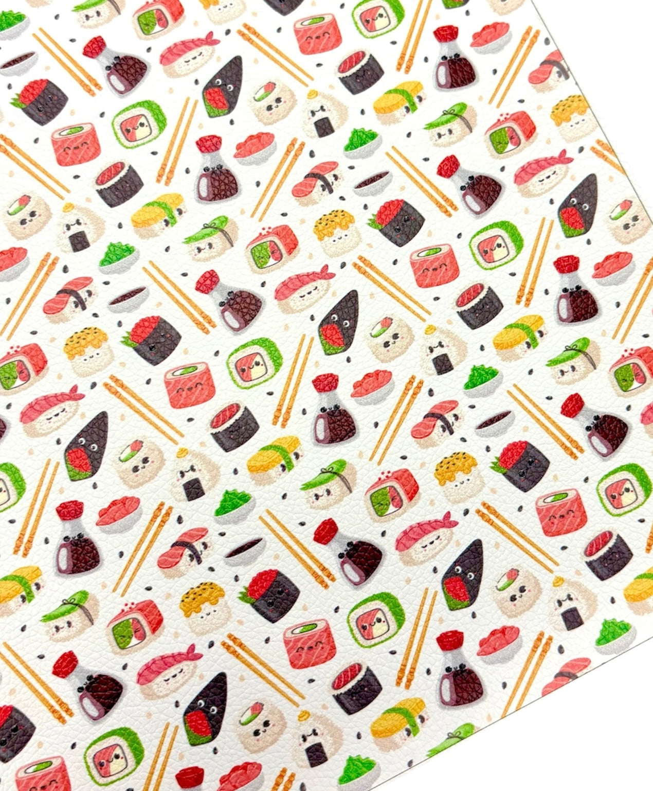 Kawaii Sushi Faux Leather Sheets