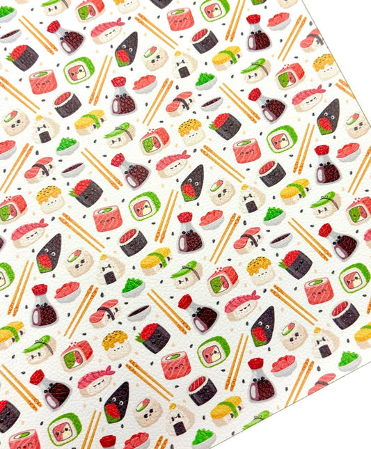 Kawaii Sushi Faux Leather Sheets