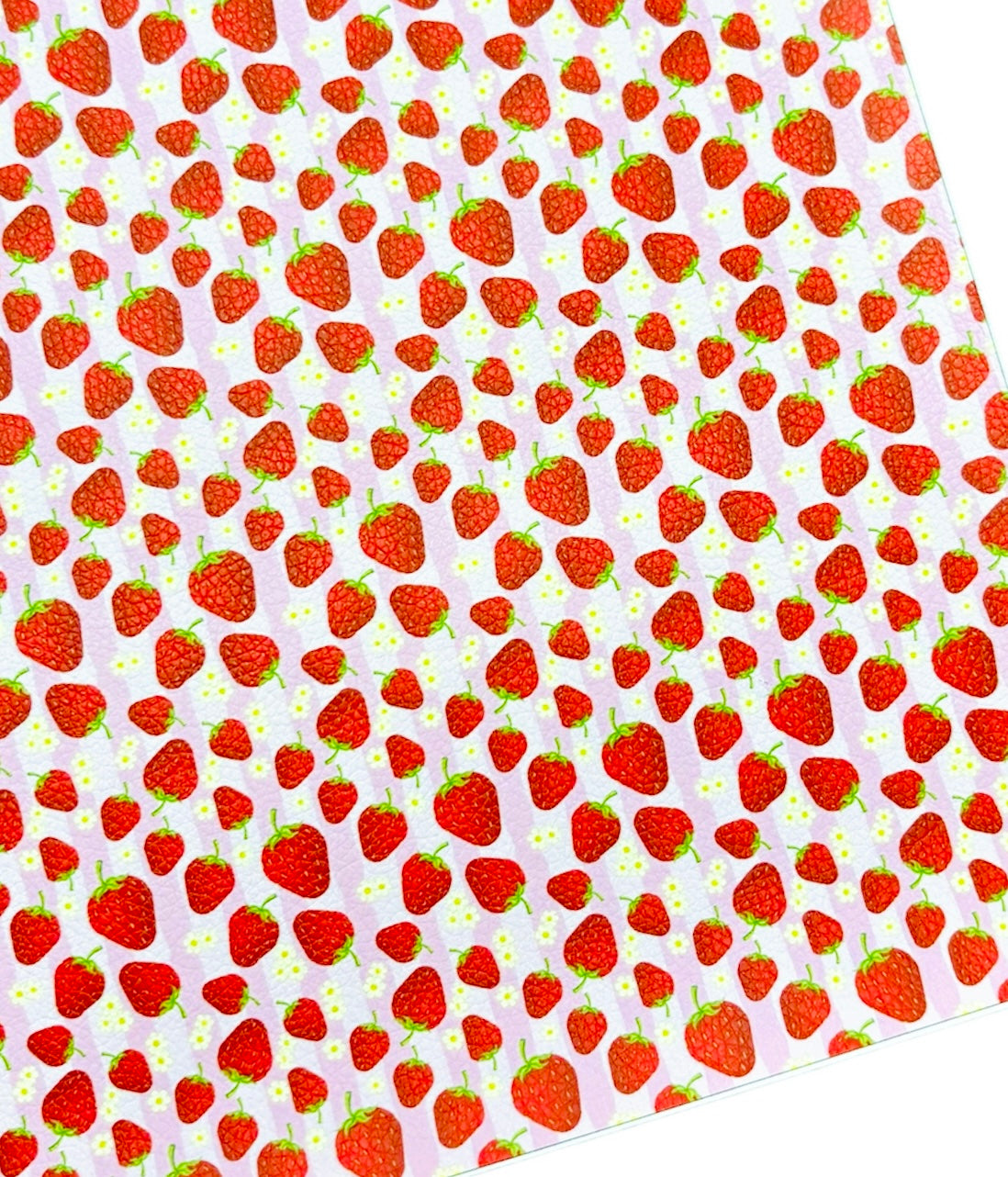 Strawberries Faux Leather Sheets