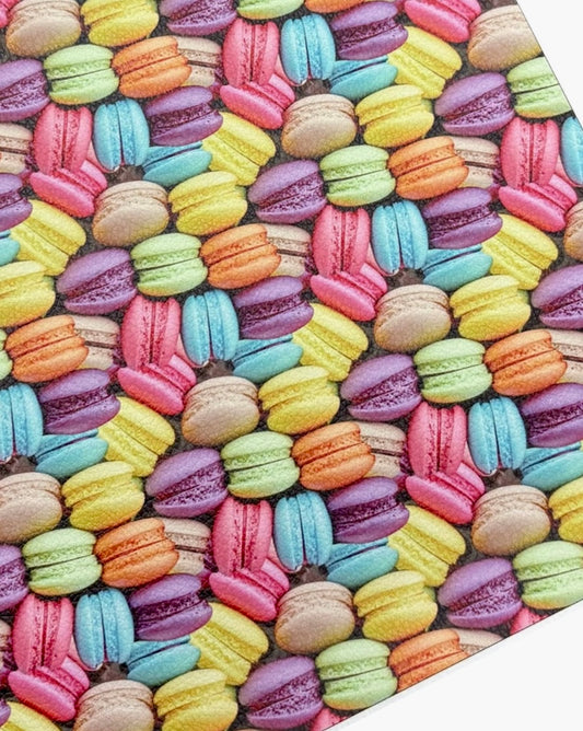 Macaron Cookies Faux Leather Sheets