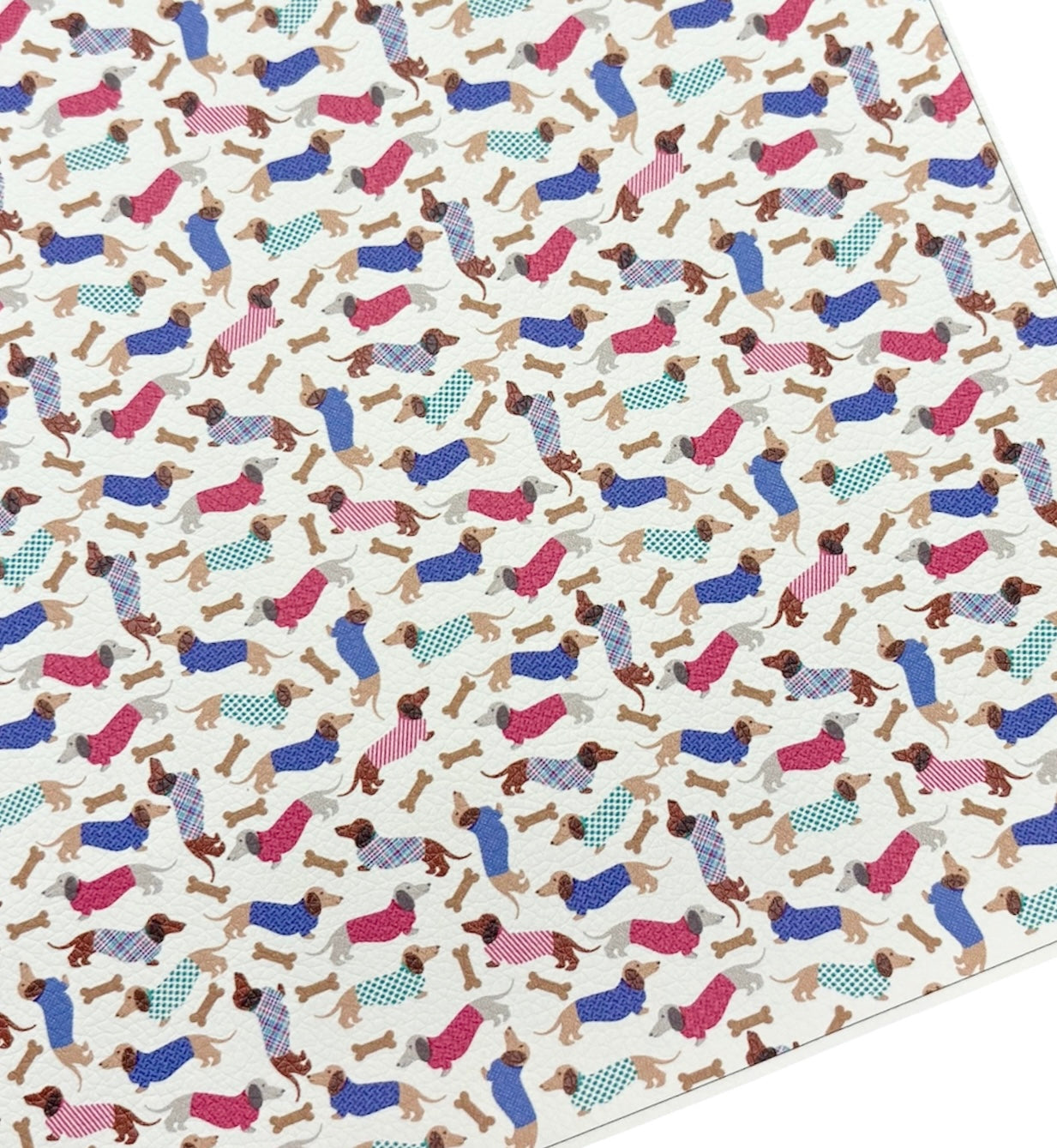 Dachshund Dog Faux Leather Sheets