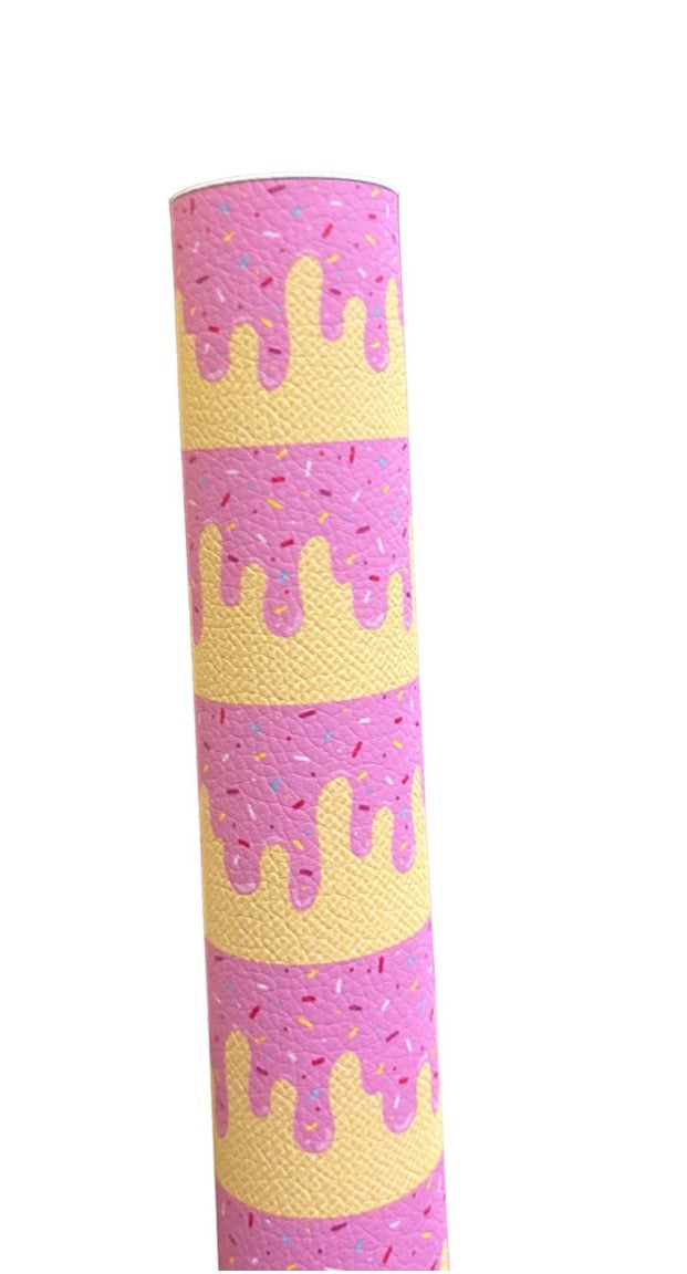 Ice Cream Sprinkled Faux Leather Sheets