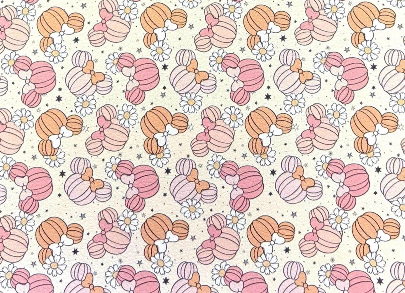 Fall Pumpkins Faux Leather Sheets