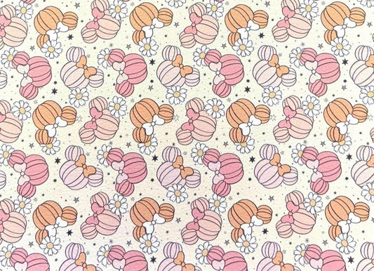 Fall Pumpkins Faux Leather Sheets