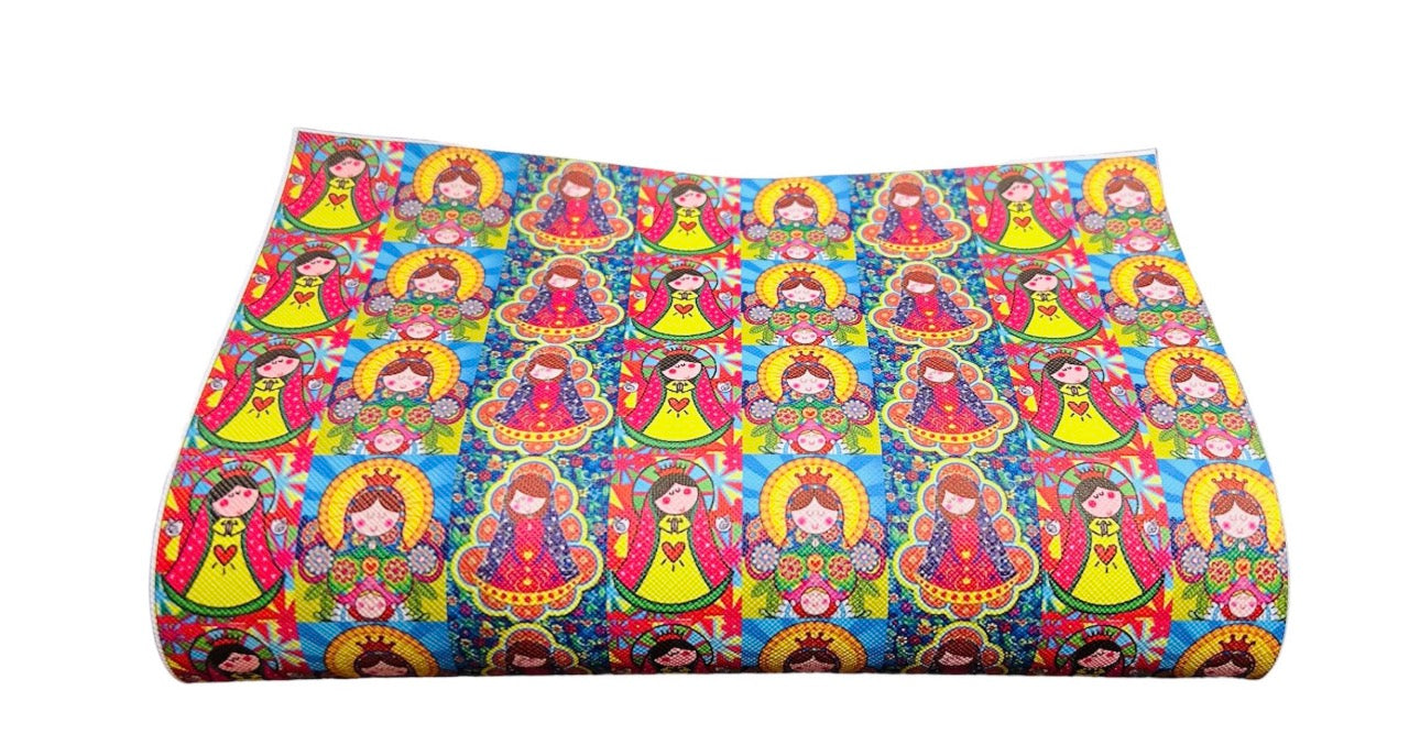 Virgencita Faux Leather Sheets