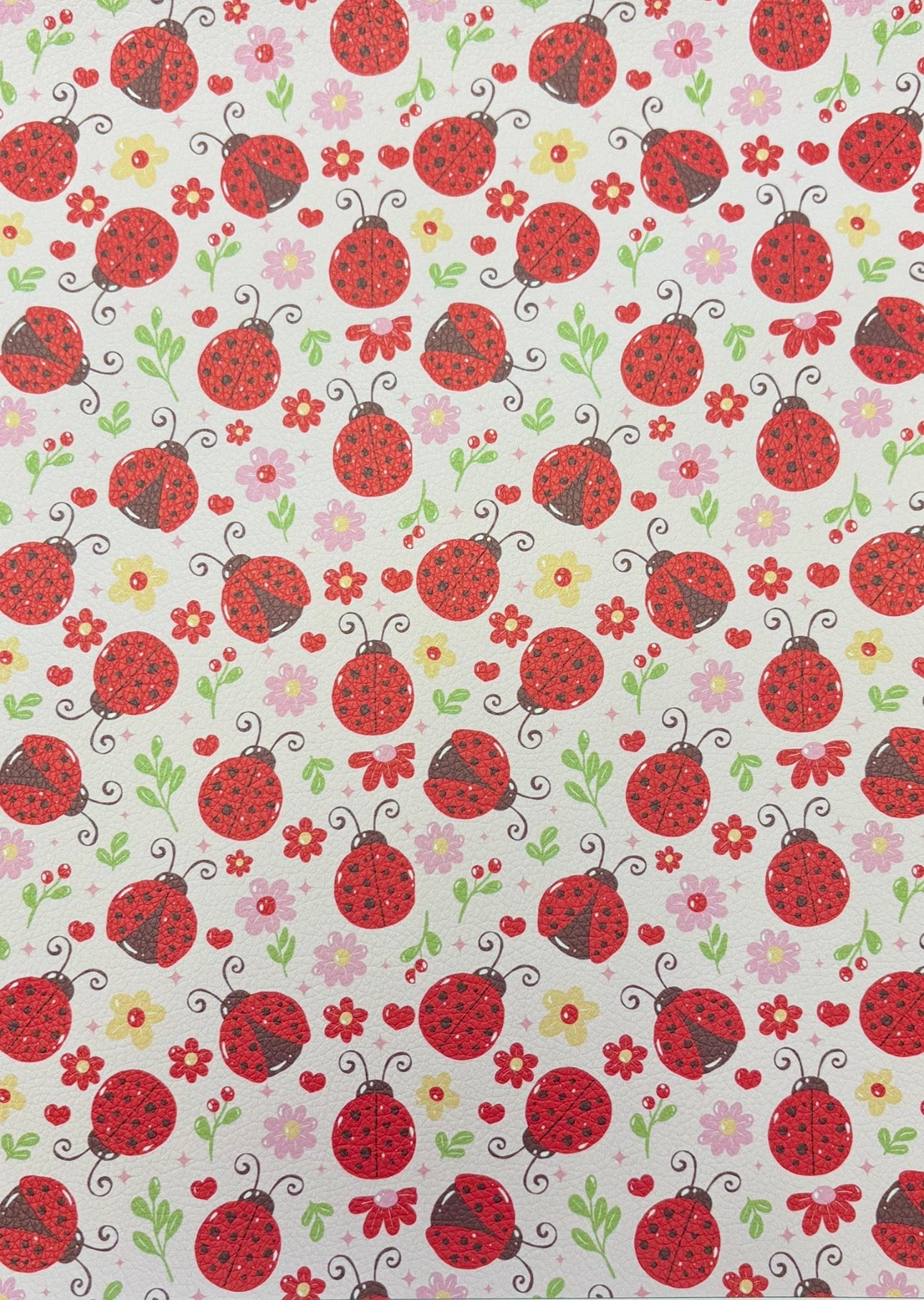 Ladybugs Faux Leather Sheets