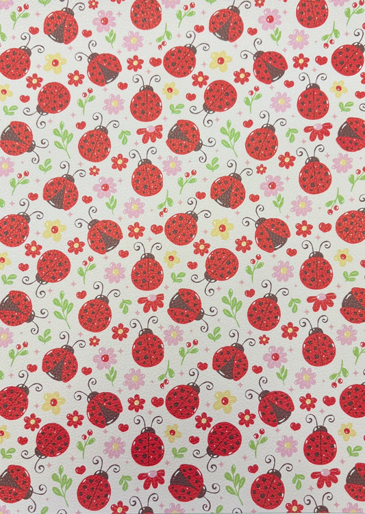 Ladybugs Faux Leather Sheets