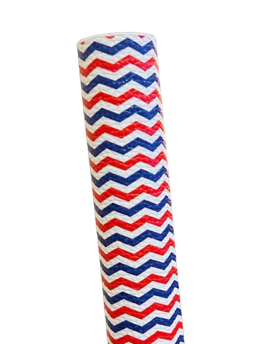 Red white and blue chevron