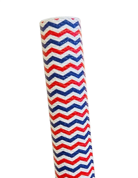 Red white and blue chevron