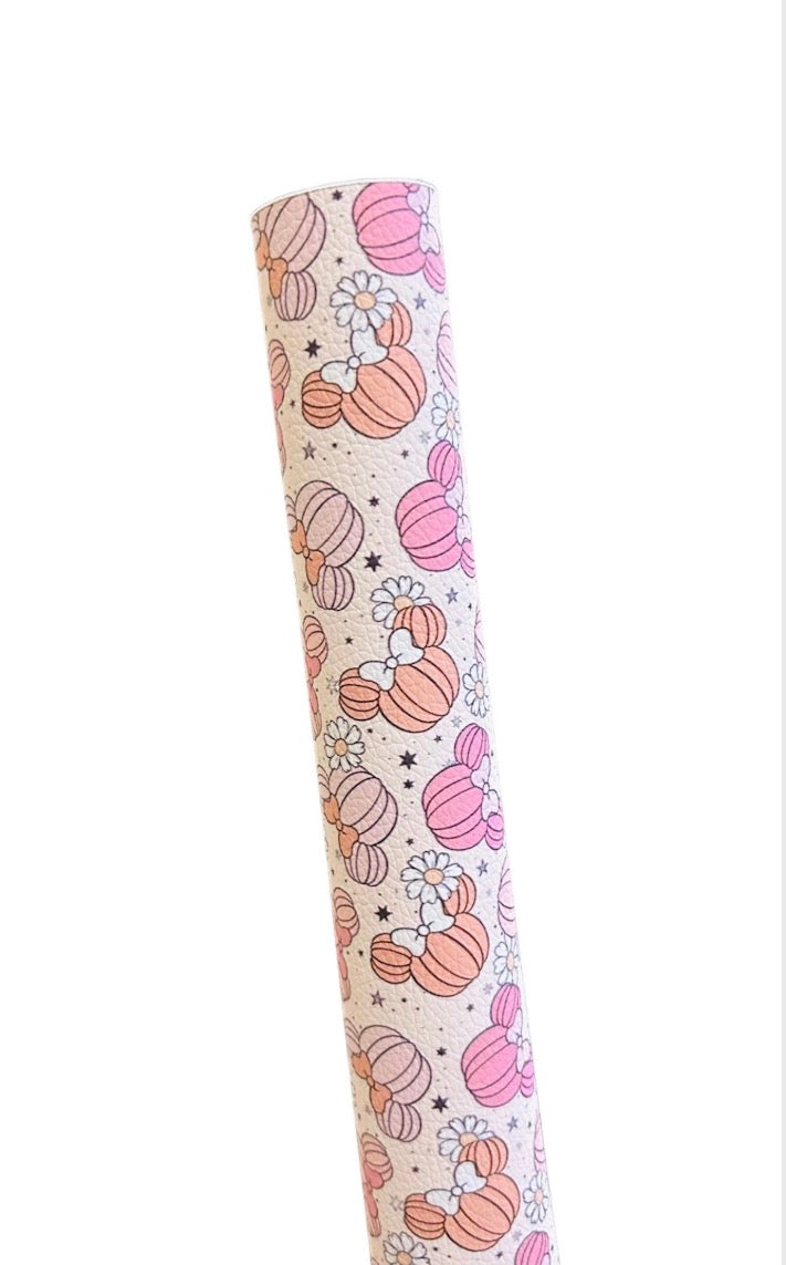 Fall Pumpkins Faux Leather Sheets