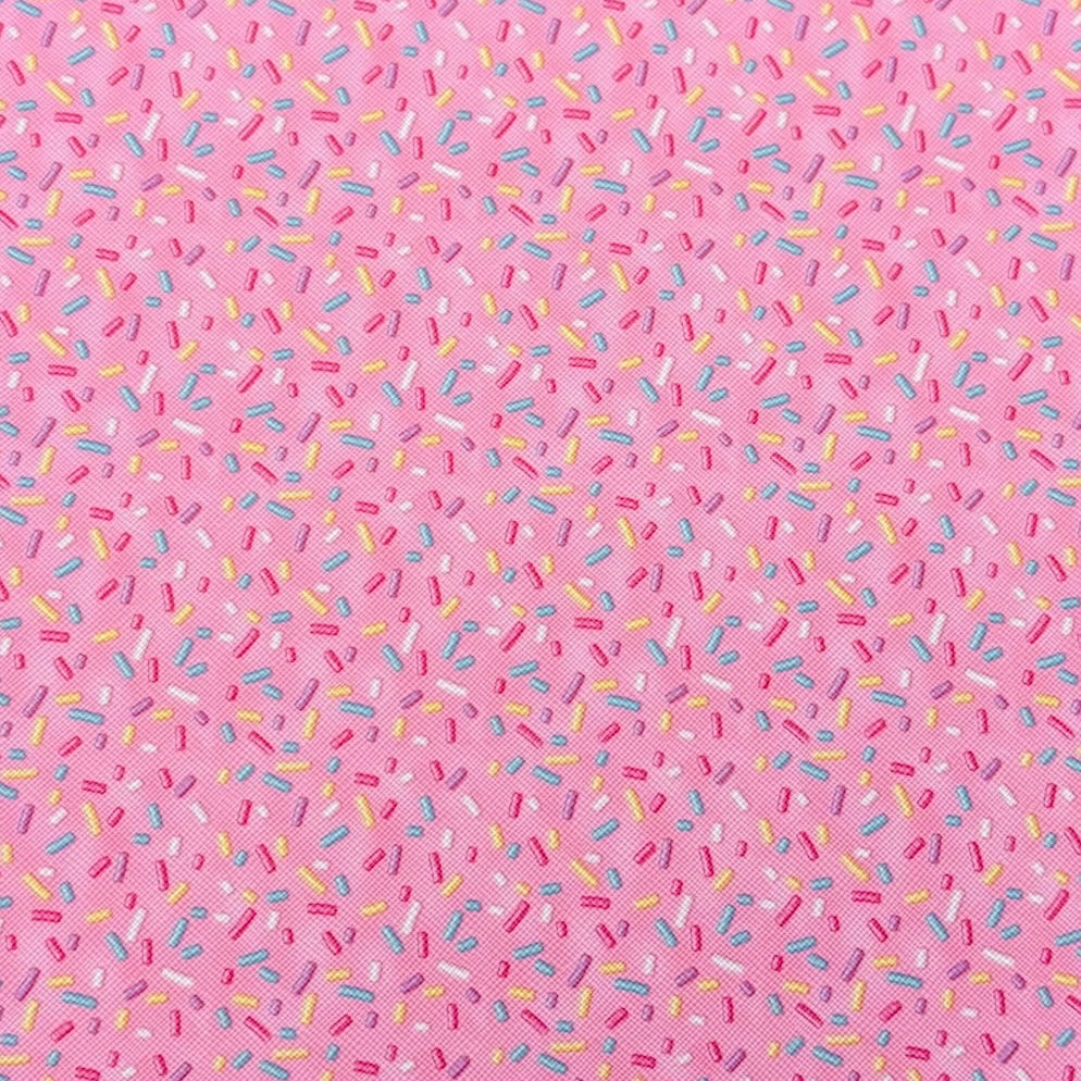 Strawberry Sprinkles Faux Leather Sheets