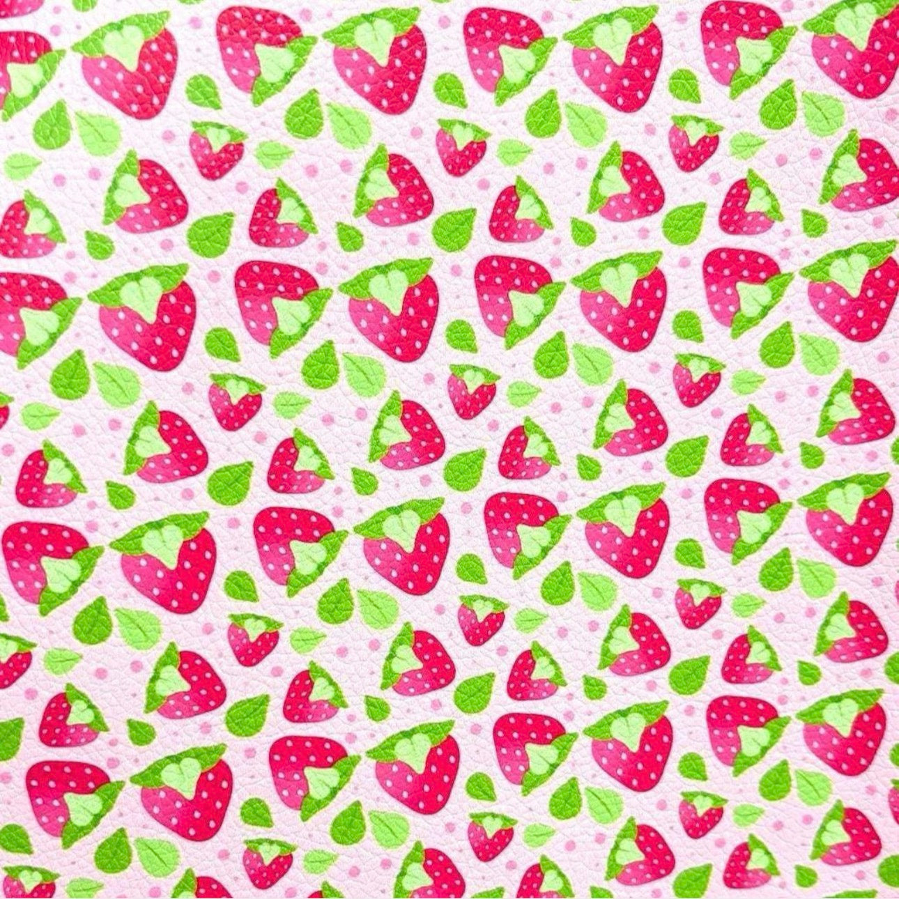 Strawberries Faux Leather Sheets