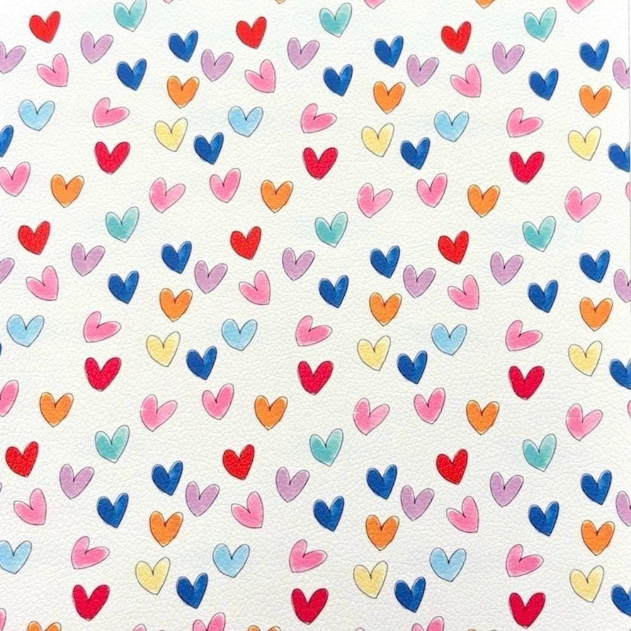 Rainbow Hearts Faux Leather Sheets