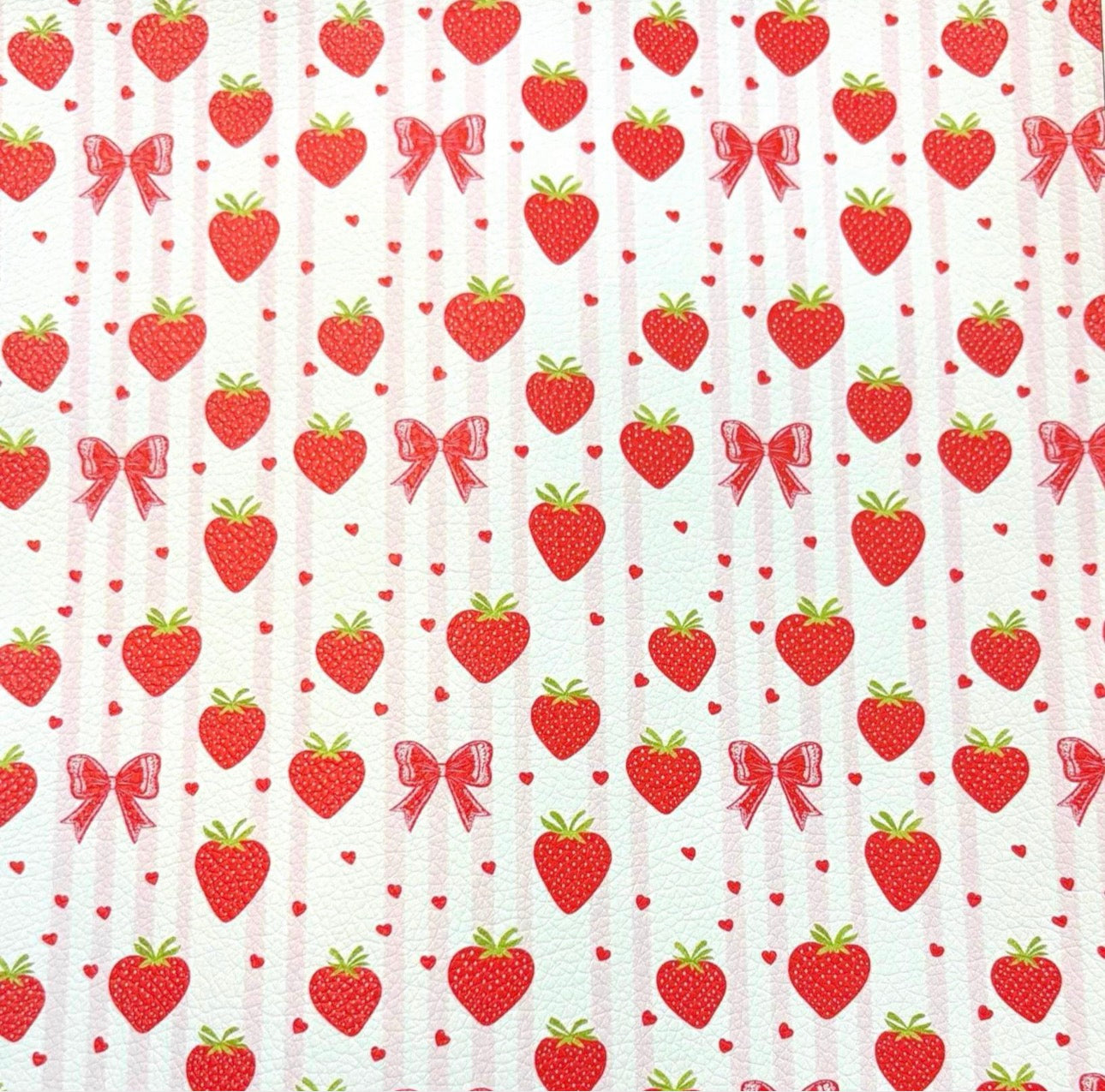 Strawberry Coquette Faux Leather Sheets