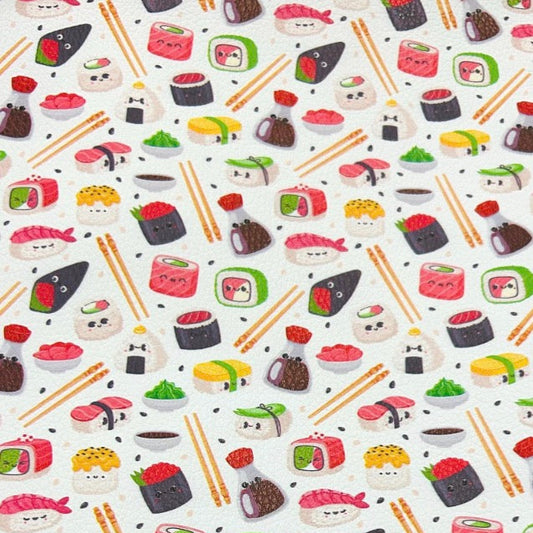 Kawaii Sushi Faux Leather Sheets