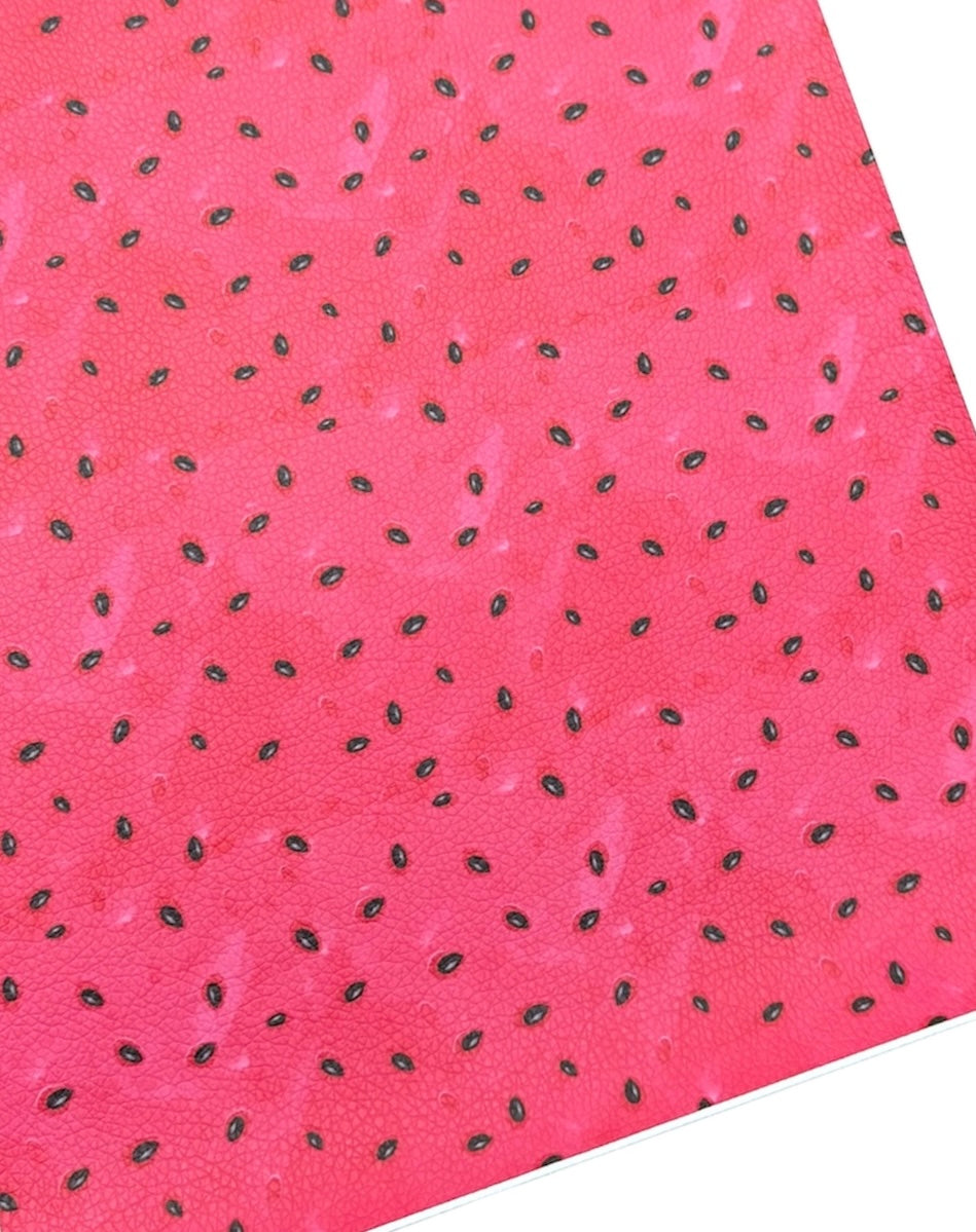 Gradient Watermelon Seeds Faux Leather Sheets