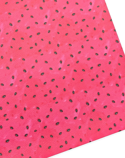 Gradient Watermelon Seeds Faux Leather Sheets