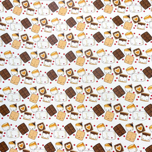 Marshmallow S’mores Faux Leather Sheets