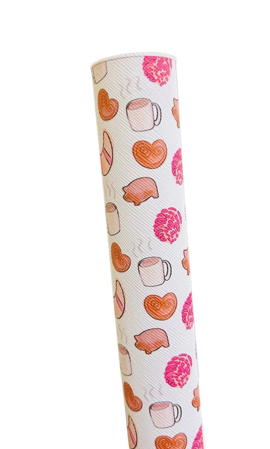 Pan dulce y cafe faux leather sheets