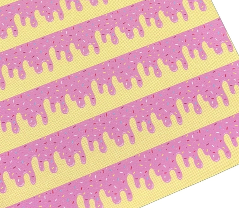 Ice Cream Sprinkled Faux Leather Sheets