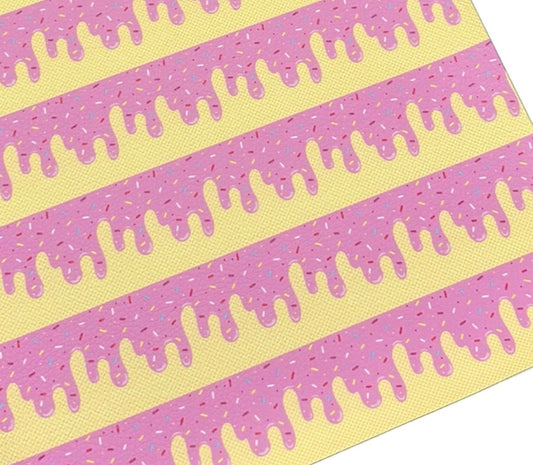Ice Cream Sprinkled Faux Leather Sheets