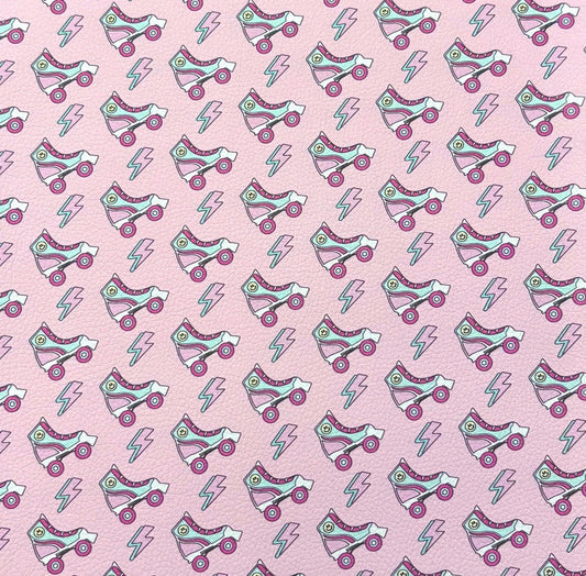 Retro Skates Faux Leather Sheets