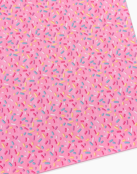Strawberry Sprinkles Faux Leather Sheets