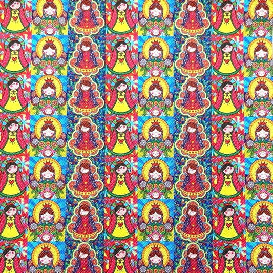 Virgencita Faux Leather Sheets