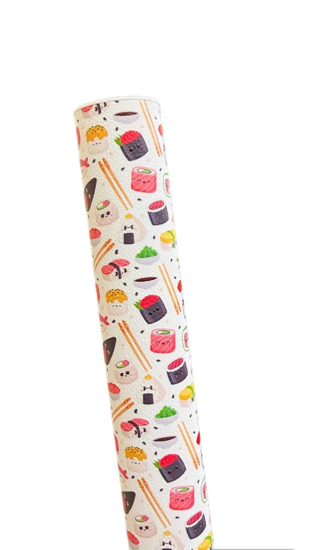 Kawaii Sushi Faux Leather Sheets