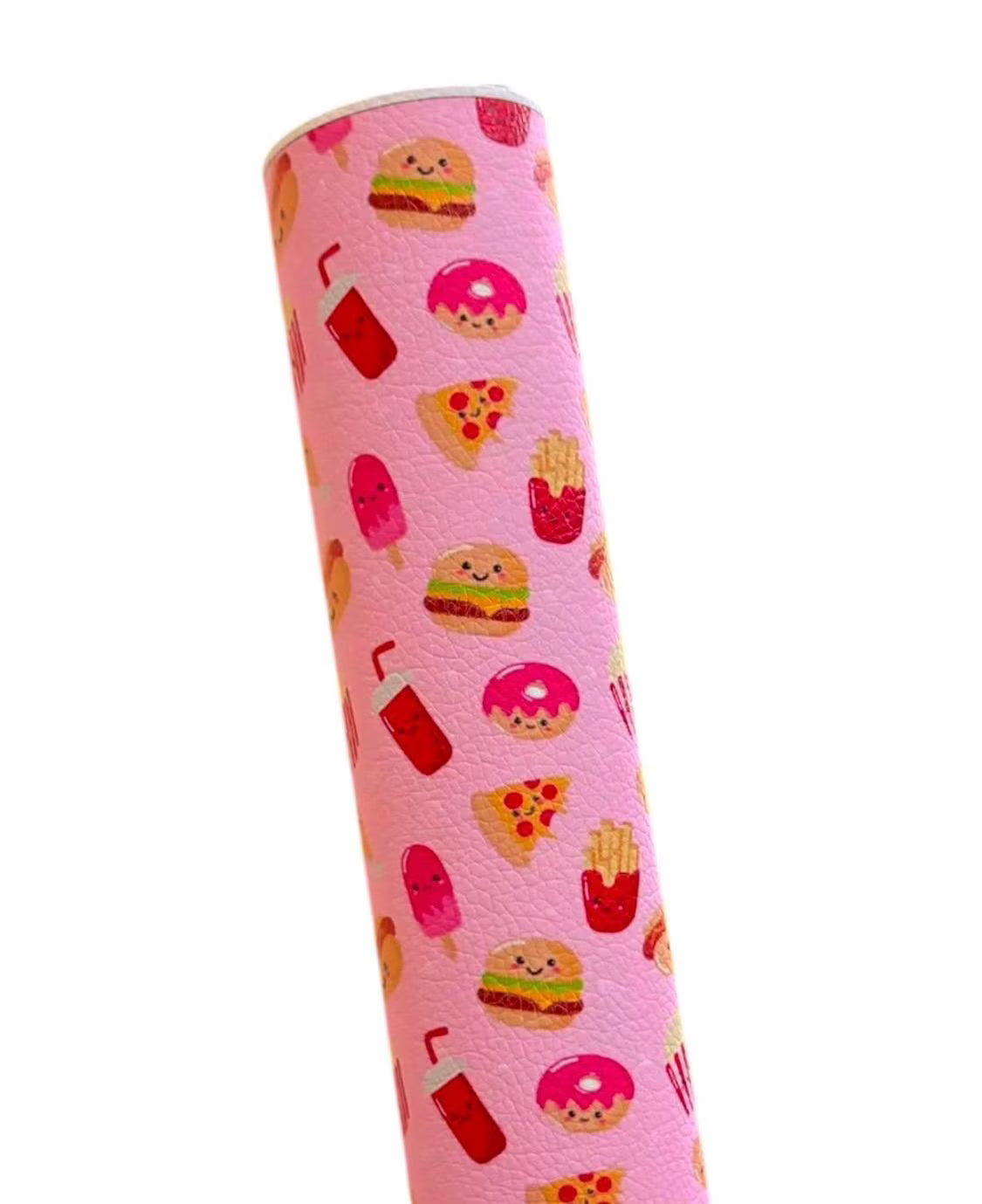 Burgers and Pizza Faux Leather Sheets