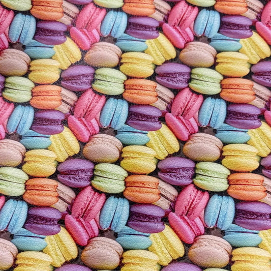 Macaron Cookies Faux Leather Sheets