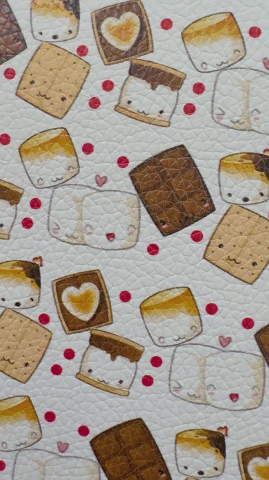 Marshmallow S’mores Faux Leather Sheets